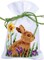 DIY Vervaco Rabbits with Chicks Easter Favor Gift Bag Counted Cross Stitch Kit